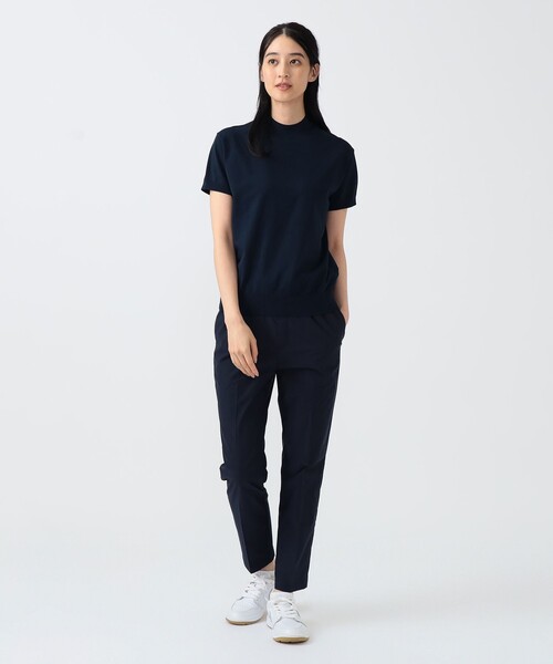 BEAMS GOLF(ビームスゴルフ)の「〈WOMEN〉B.G.THREE / ALL-TIME モックネック ニット(Tシャツ/カットソー・レディース・ネイビー/ブラック・MEDIUM/LARGE)」の8枚目の写真