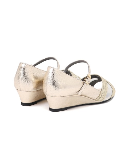 artemis by DIANA（アルテミスバイダイアナ）の「オープントゥ　ウェッジソールストラップパンプス（パンプス・レディース・ブラック/シルバー/ゴールド・22.0cm/22.5cm/23.0cm/23.5cm/24.0cm/24.5cm/25.0cm）」の15枚目の写真