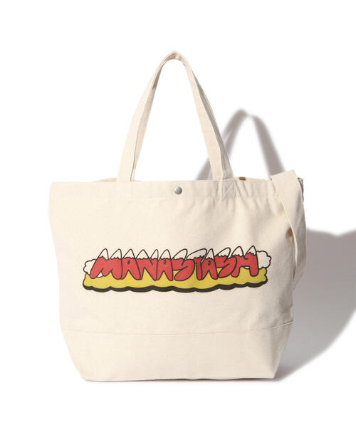 MANASTASH（マナスタッシュ）の「MANASTASH/マナスタッシュ/TOON MT. LOGO 2WAY TOTE BAG（トートバッグ・メンズ・ナチュラル・F）」の4枚目の写真