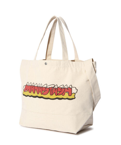 MANASTASH（マナスタッシュ）の「MANASTASH/マナスタッシュ/TOON MT. LOGO 2WAY TOTE BAG（トートバッグ・メンズ・ナチュラル・F）」の5枚目の写真