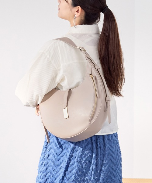 Jewelna Rose(ジュエルナローズ)の「セレーナ・ワンショルダーバッグ 16149(トートバッグ・レディース・ライトベージュ/チャコールグレー・FREE)」の7枚目の写真