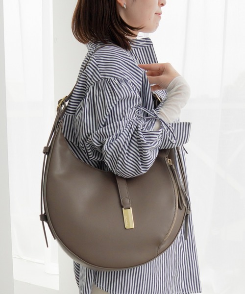 Jewelna Rose(ジュエルナローズ)の「セレーナ・ワンショルダーバッグ 16149(トートバッグ・レディース・ライトベージュ/チャコールグレー・FREE)」の10枚目の写真