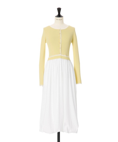 herlipto Docking Knit Balloon Dress