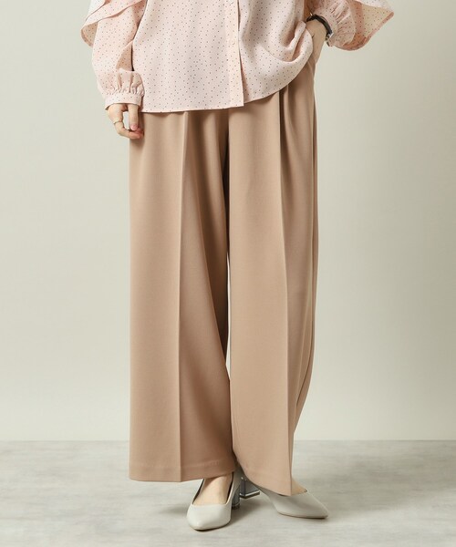 ITS'DEMO（イッツデモ）の「【洗濯機OK／吸水速乾／UVカット】カットジョーゼットパンツ（その他パンツ・レディース・ブラック/ナチュラル/ブラウン系・00）」の3枚目の写真