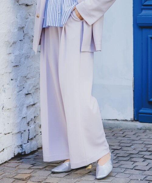 ITS'DEMO（イッツデモ）の「【洗濯機OK／吸水速乾／UVカット】カットジョーゼットパンツ（その他パンツ・レディース・ブラック/ナチュラル/ブラウン系・00）」の12枚目の写真