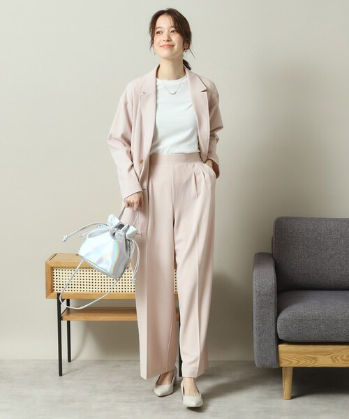 ITS'DEMO（イッツデモ）の「【洗濯機OK／吸水速乾／UVカット】カットジョーゼットパンツ（その他パンツ・レディース・ブラック/ナチュラル/ブラウン系・00）」の4枚目の写真