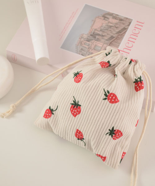セール】【float】いちご デザイン 巾着ポーチ【2サイズ展開】（ポーチ