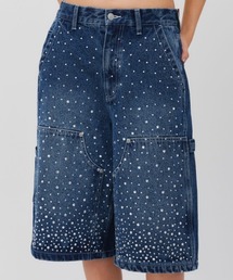 atmos pink | atmos pink Rhinestone Painter Half Pants / アトモス ピンク ラインストーン ペインター ハーフ パンツ(デニムパンツ)