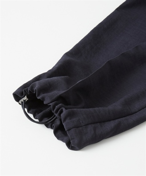 7days Life Styling(セブンデイズライフスタイリング)の「麻調合繊スピンドルワイドパンツ(しわになりにくい・接触冷感・UVカット・ウォッシャブル)(スラックス・レディース・モカ/ネイビー・S/M/L/LL)」の9枚目の写真