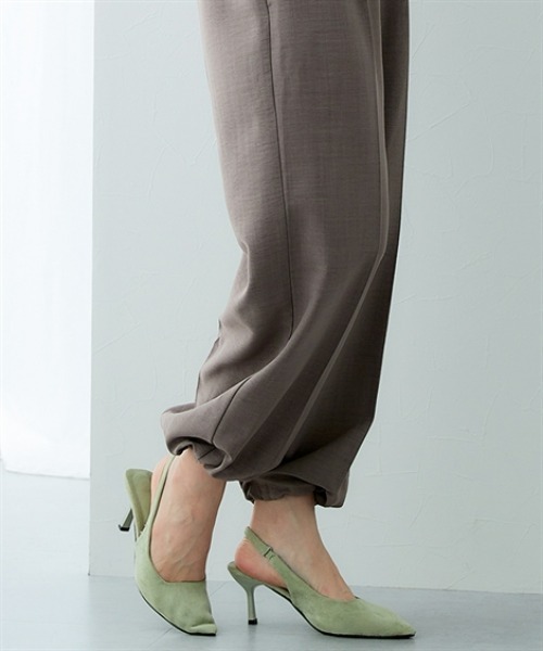 7days Life Styling(セブンデイズライフスタイリング)の「麻調合繊スピンドルワイドパンツ(しわになりにくい・接触冷感・UVカット・ウォッシャブル)(スラックス・レディース・モカ/ネイビー・S/M/L/LL)」の12枚目の写真