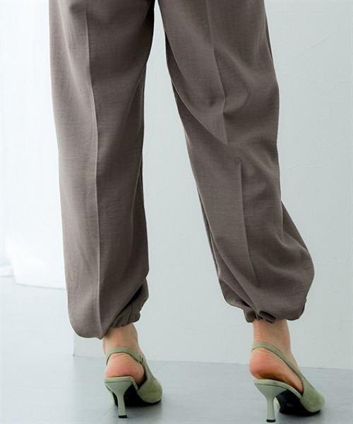 7days Life Styling(セブンデイズライフスタイリング)の「麻調合繊スピンドルワイドパンツ(しわになりにくい・接触冷感・UVカット・ウォッシャブル)(スラックス・レディース・モカ/ネイビー・S/M/L/LL)」の11枚目の写真
