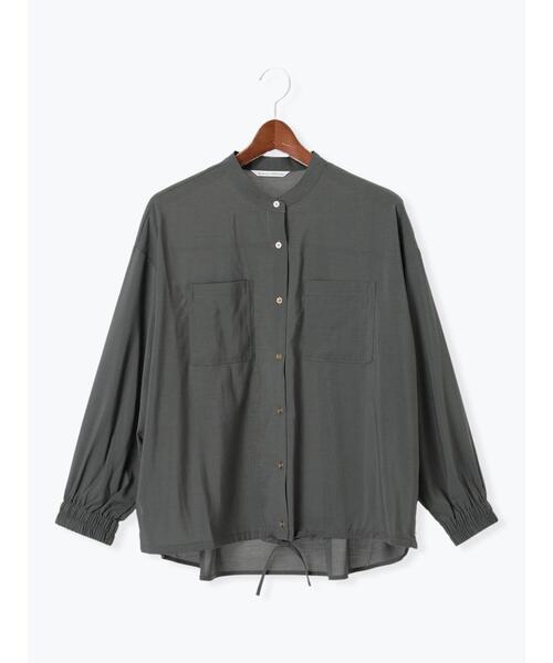 Te chichi TERRASSE（テチチテラス）の「メタルボタンドロストシャツ《2025spring catalog item》（シャツ/ブラウス・レディース・イエロー/チャコールグレー/オフホワイト・F）」の3枚目の写真