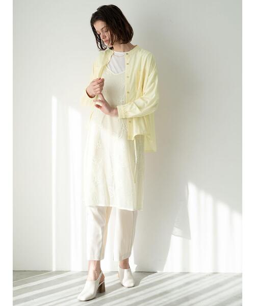 Te chichi TERRASSE（テチチテラス）の「メタルボタンドロストシャツ《2025spring catalog item》（シャツ/ブラウス・レディース・イエロー/チャコールグレー/オフホワイト・F）」の21枚目の写真