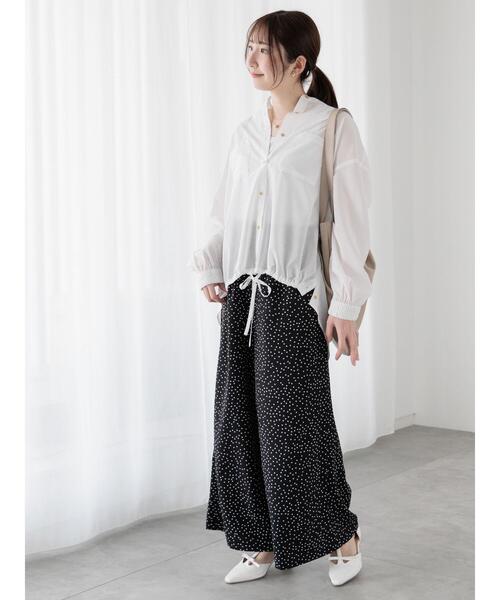 Te chichi TERRASSE（テチチテラス）の「メタルボタンドロストシャツ《2025spring catalog item》（シャツ/ブラウス・レディース・イエロー/チャコールグレー/オフホワイト・F）」の19枚目の写真