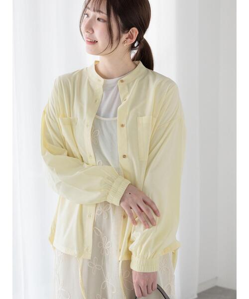 Te chichi TERRASSE（テチチテラス）の「メタルボタンドロストシャツ《2025spring catalog item》（シャツ/ブラウス・レディース・イエロー/チャコールグレー/オフホワイト・F）」の13枚目の写真