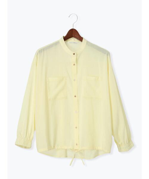 Te chichi TERRASSE（テチチテラス）の「メタルボタンドロストシャツ《2025spring catalog item》（シャツ/ブラウス・レディース・イエロー/チャコールグレー/オフホワイト・F）」の10枚目の写真