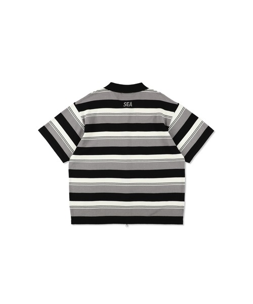WIND AND SEA（ウィンダンシー）の「Stripe Knit Zip Up Shirt（ニット
