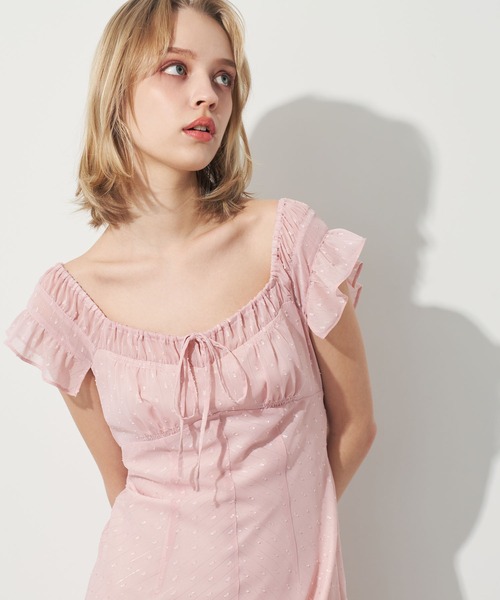 DEICY(デイシー)の「ラメストライプワンピース(ワンピース・レディース・ライトベージュ/ピンク・1/0)」の21枚目の写真