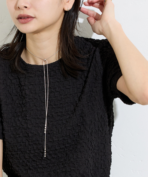 ジャーナルスタンダード シャーリングＴシャツ ブラックA　新品未使用 ジャーナルスタンダード JOURNAL STANDARD 《追加》シャーリング