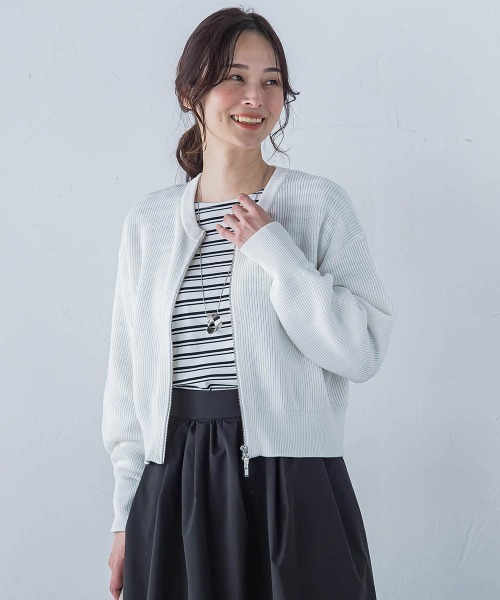 LAUTREAMONT（ロートレアモン）の「ベーシックロングスリーブT≪接触冷感/洗濯機で洗える≫（Tシャツ/カットソー・レディース・ホワイト/ホワイト系その他/ブラック系その他・9号）」の3枚目の写真