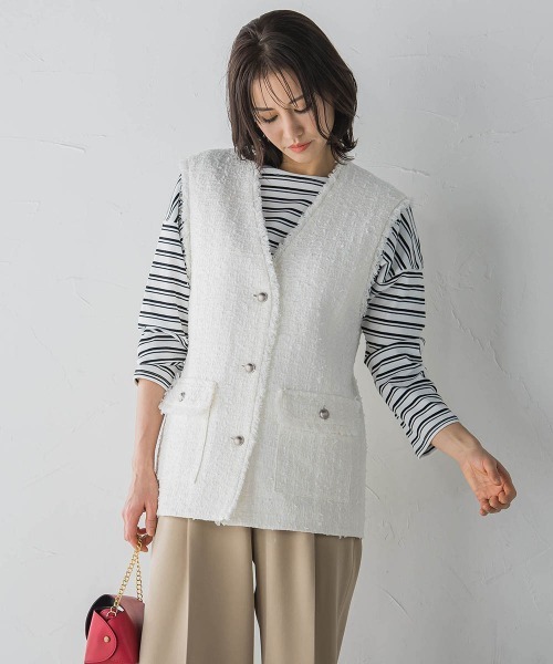 LAUTREAMONT（ロートレアモン）の「ベーシックロングスリーブT≪接触冷感/洗濯機で洗える≫（Tシャツ/カットソー・レディース・ホワイト/ホワイト系その他/ブラック系その他・9号）」の19枚目の写真