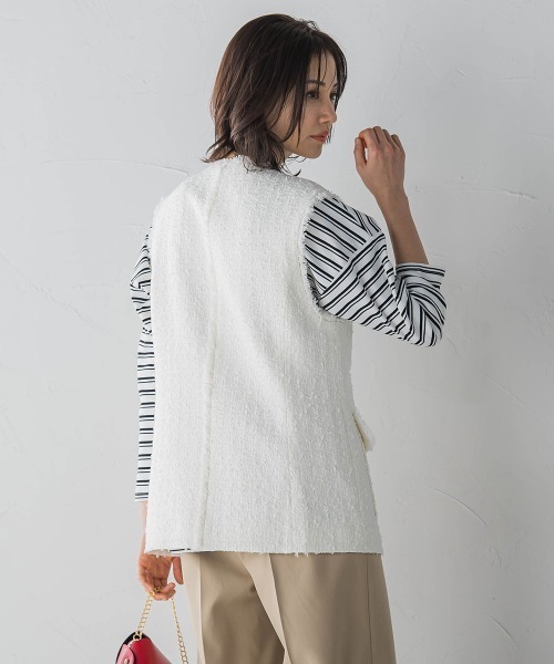 LAUTREAMONT（ロートレアモン）の「ベーシックロングスリーブT≪接触冷感/洗濯機で洗える≫（Tシャツ/カットソー・レディース・ホワイト/ホワイト系その他/ブラック系その他・9号）」の17枚目の写真