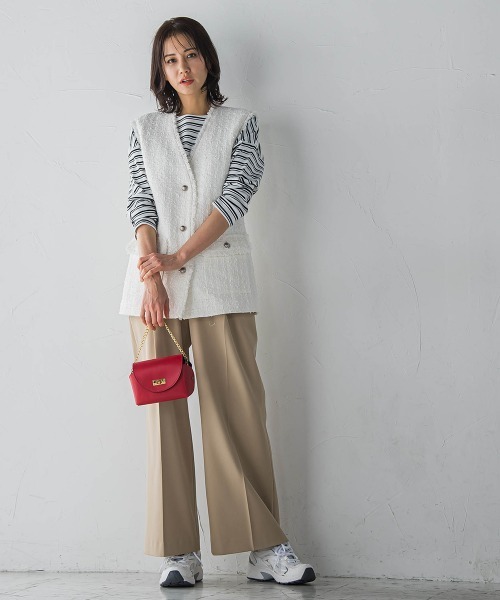 LAUTREAMONT（ロートレアモン）の「ベーシックロングスリーブT≪接触冷感/洗濯機で洗える≫（Tシャツ/カットソー・レディース・ホワイト/ホワイト系その他/ブラック系その他・9号）」の16枚目の写真