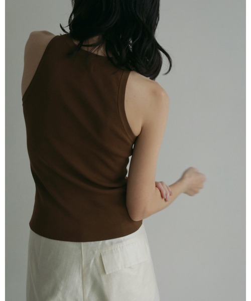 anuke(アンヌーク)の「Highgauge Knit Tanktop(タンクトップ・レディース・ブラウン/ブルー系その他/ブラック/クリーム・FREE)」の13枚目の写真