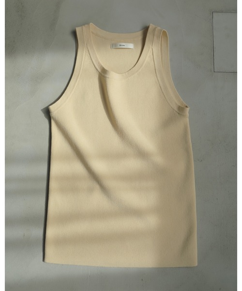 anuke(アンヌーク)の「Highgauge Knit Tanktop(タンクトップ・レディース・ブラウン/ブルー系その他/ブラック/クリーム・FREE)」の22枚目の写真