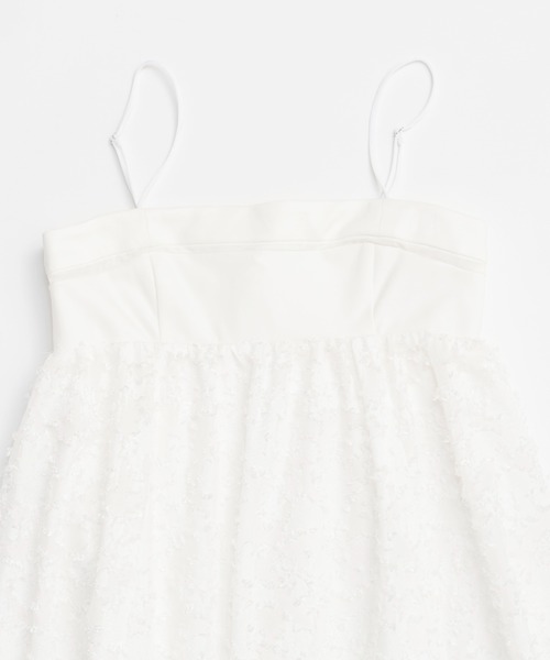 ドッキングジャガードバルーンワンピース　MAISON SPECIAL Docking Jacquard Balloon Dress/ドッキングジャガードバルーン