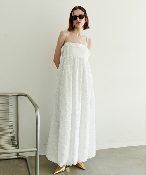 MAISON SPECIAL（メゾンスペシャル）の「Docking Jacquard Balloon Dress/ドッキングジャガードバルーンワンピース（ワンピース・レディース・ブラック/ホワイト・38/36）」の3枚目の写真