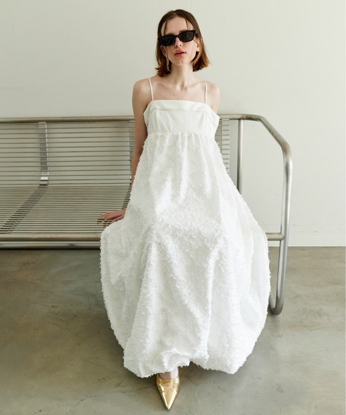 Docking Jacquard Balloon Dress/ドッキングジャガードバルーン
