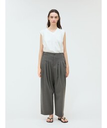 mizuiroind（ミズイロインド）の「mizuiro ind ハイウエストタックパンツ（その他パンツ）」