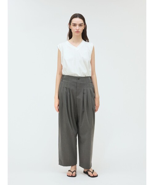 mizuiroind(ミズイロインド)の「mizuiro ind ハイウエストタックパンツ(その他パンツ・レディース・ブラック/グレー/ベージュ/ネイビー/ベージュ系その他・FREE)」の12枚目の写真