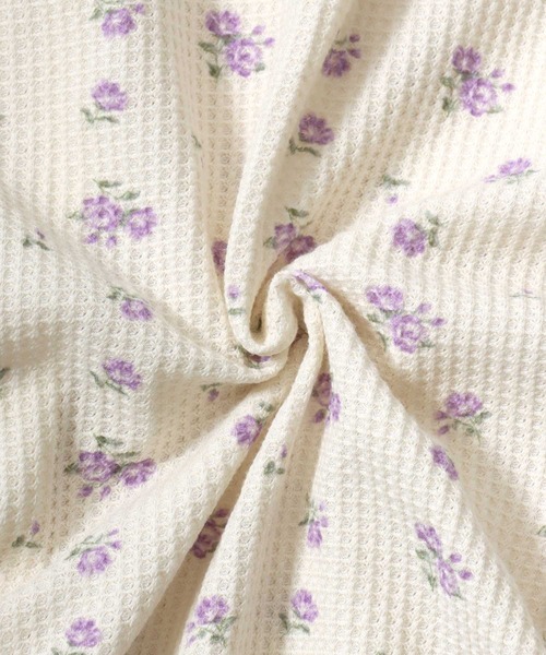 JEMORGAN（ジェーイーモーガン）の「JEMORGAN（ジェーイーモーガン）フラワープリント 小花柄ワッフルサーマル ダブルジップアップパーカー レディース（パーカー・レディース・ピンク系その他/パープル系その他2/ホワイト系その他/パープル系その他/ブルー系その他/ブルー系その他2・FREE）」の13枚目の写真