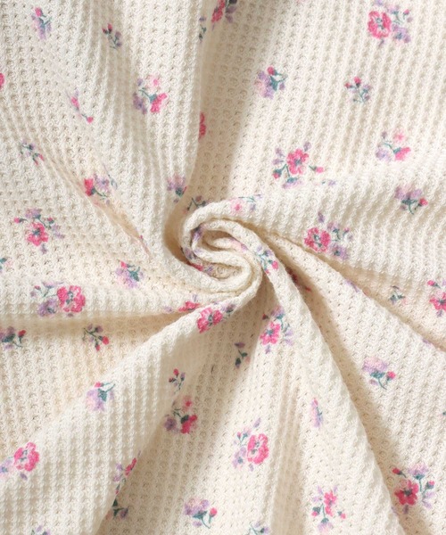 JEMORGAN（ジェーイーモーガン）の「JEMORGAN（ジェーイーモーガン）フラワープリント 小花柄ワッフルサーマル ダブルジップアップパーカー レディース（パーカー・レディース・ピンク系その他/パープル系その他2/ホワイト系その他/パープル系その他/ブルー系その他/ブルー系その他2・FREE）」の14枚目の写真