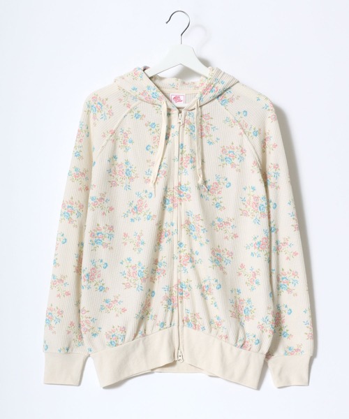 JEMORGAN（ジェーイーモーガン）の「JEMORGAN（ジェーイーモーガン）フラワープリント 小花柄ワッフルサーマル ダブルジップアップパーカー レディース（パーカー・レディース・ピンク系その他/パープル系その他2/ホワイト系その他/パープル系その他/ブルー系その他/ブルー系その他2・FREE）」の17枚目の写真