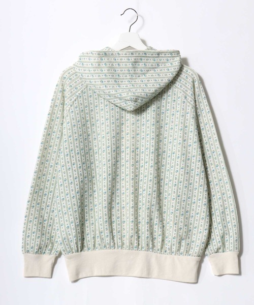 JEMORGAN（ジェーイーモーガン）の「JEMORGAN（ジェーイーモーガン）フラワープリント 小花柄ワッフルサーマル ダブルジップアップパーカー レディース（パーカー・レディース・ピンク系その他/パープル系その他2/ホワイト系その他/パープル系その他/ブルー系その他/ブルー系その他2・FREE）」の8枚目の写真