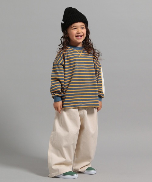 GEORGE'S(ジョージズ)の「【KIDS】ツイルワイドパンツ(チノパンツ・キッズ・ライトブルー/ベージュ/ネイビー・110/130/150)」の6枚目の写真