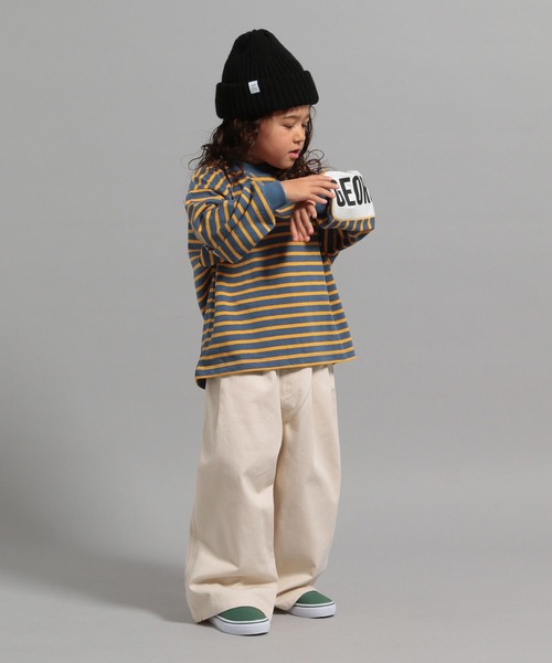 GEORGE'S(ジョージズ)の「【KIDS】ツイルワイドパンツ(チノパンツ・キッズ・ライトブルー/ベージュ/ネイビー・110/130/150)」の7枚目の写真