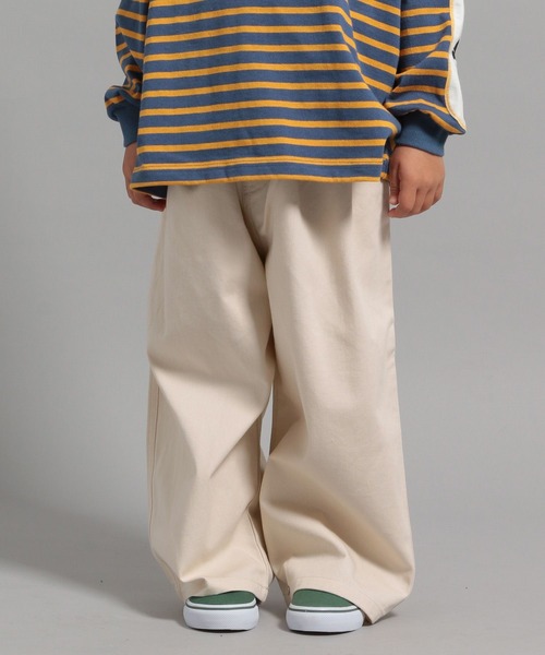 GEORGE'S(ジョージズ)の「【KIDS】ツイルワイドパンツ(チノパンツ・キッズ・ライトブルー/ベージュ/ネイビー・110/130/150)」の9枚目の写真