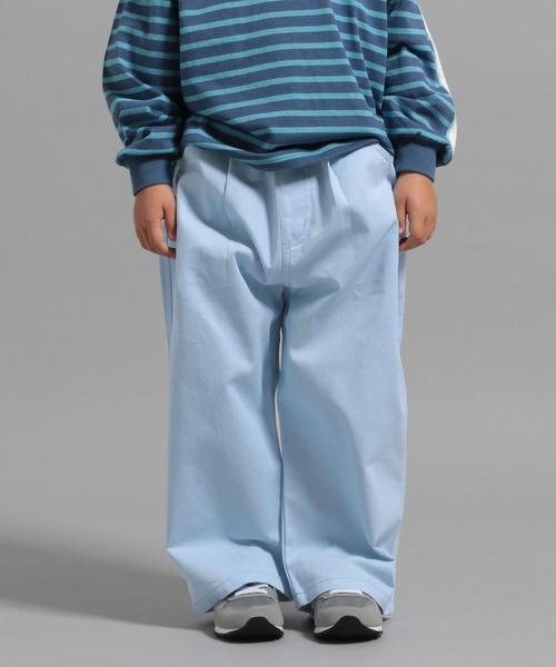 GEORGE'S(ジョージズ)の「【KIDS】ツイルワイドパンツ(チノパンツ・キッズ・ライトブルー/ベージュ/ネイビー・110/130/150)」の22枚目の写真