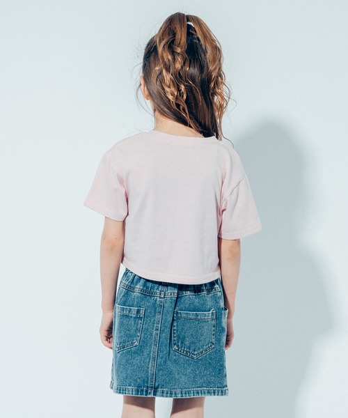 URBAN CHERRY（アーバンチェリー）の「【吸水速乾】ハートカットワーククロップドTシャツ（Tシャツ/カットソー・キッズ・ピンク/レッド/チャコール/ブルー・110cm/120cm/130cm/140cm/150cm）」の17枚目の写真