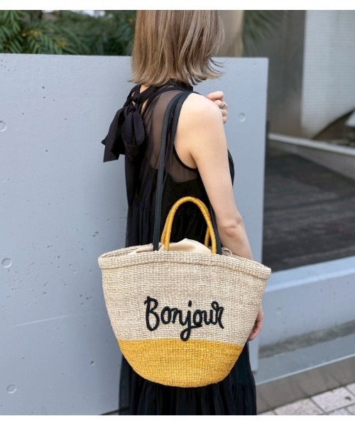a-jolie☆Bon jourカゴＢＡＧ アジョリー かごバッグ「Bonjour」（3色） | 中村江里子