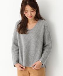 Another Edition | アゼVネックニットプルオーバー/ AEBC　W/NアゼVPO(ニット/セーター)