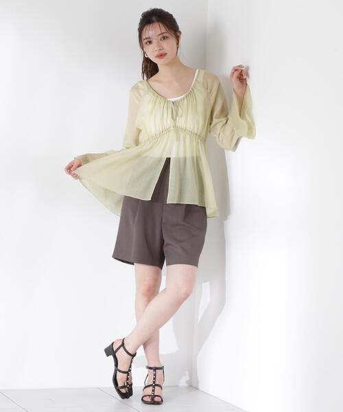 PROPORTION BODY DRESSING(プロポーションボディドレッシング)の「ハーフパンツ / 1215130500(その他パンツ・レディース・オフホワイト/ダークグレー・SMALL/MEDIUM)」の4枚目の写真