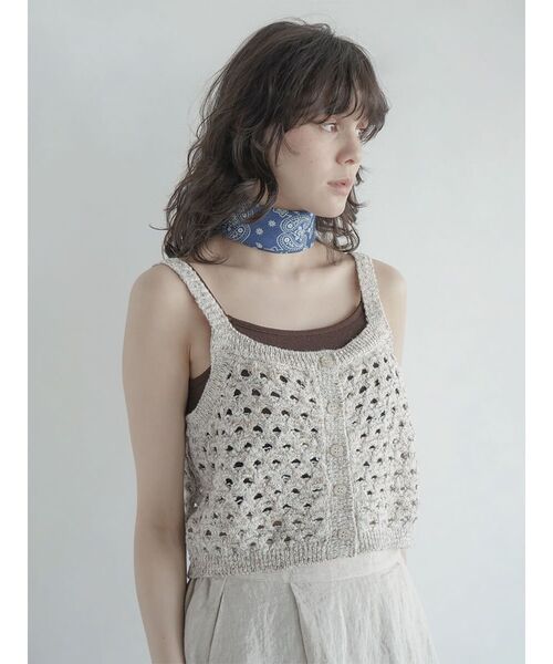 「数量限定 在庫処分セール」 セール】Openwork knitting bustier（その他トップス）｜FIKA トップス