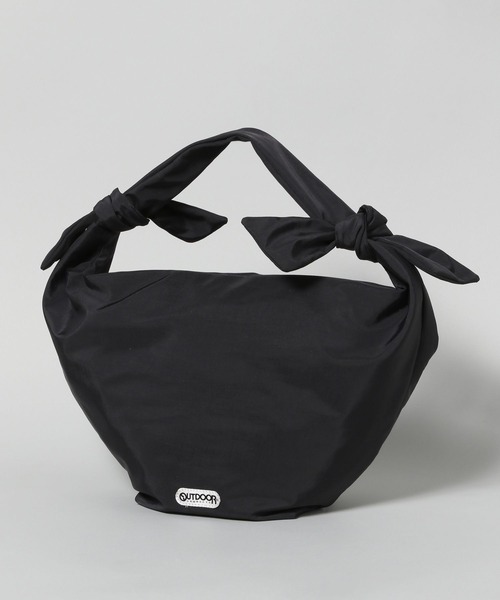 ①別注アパルトモンロゴ入りリボントートブラックL セール】【別注】OUTDOORリボンバッグ（トートバッグ）｜A part