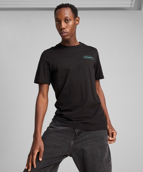 PUMA(プーマ)の「PUMA プーマ メンズ グラフィックス 3 サークル 半袖 Tシャツ(Tシャツ/カットソー・メンズ・グリーン系その他/ホワイト/ブラック・X-LARGE/XX-LARGE/SMALL/LARGE/MEDIUM)」の2枚目の写真