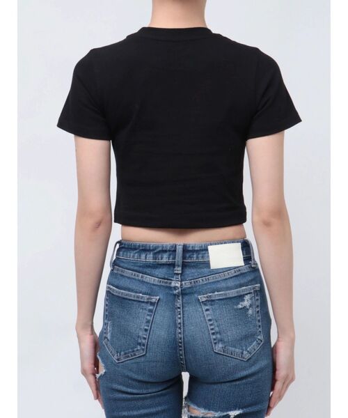 GYDA（ジェイダ）の「GYDA chaincharm トップス（Tシャツ/カットソー・レディース・オフホワイト/ブラック/ピンク・FREE）」の13枚目の写真